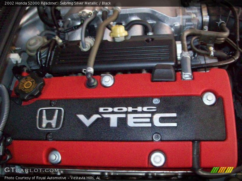 Sebring Silver Metallic / Black 2002 Honda S2000 Roadster