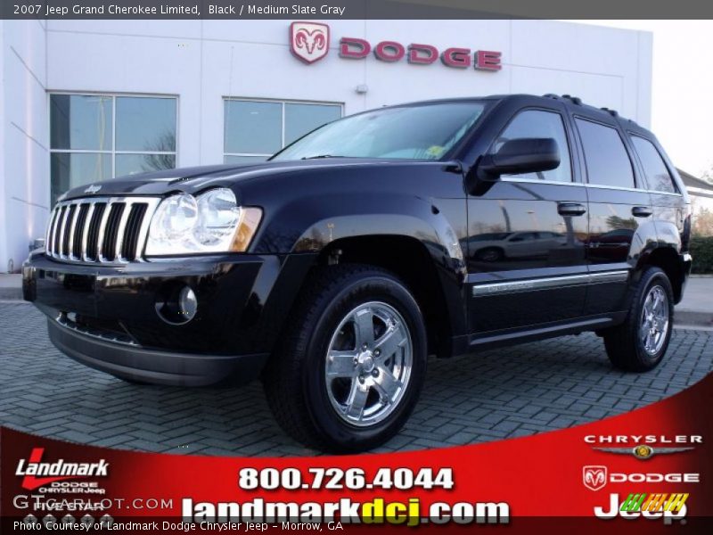 Black / Medium Slate Gray 2007 Jeep Grand Cherokee Limited