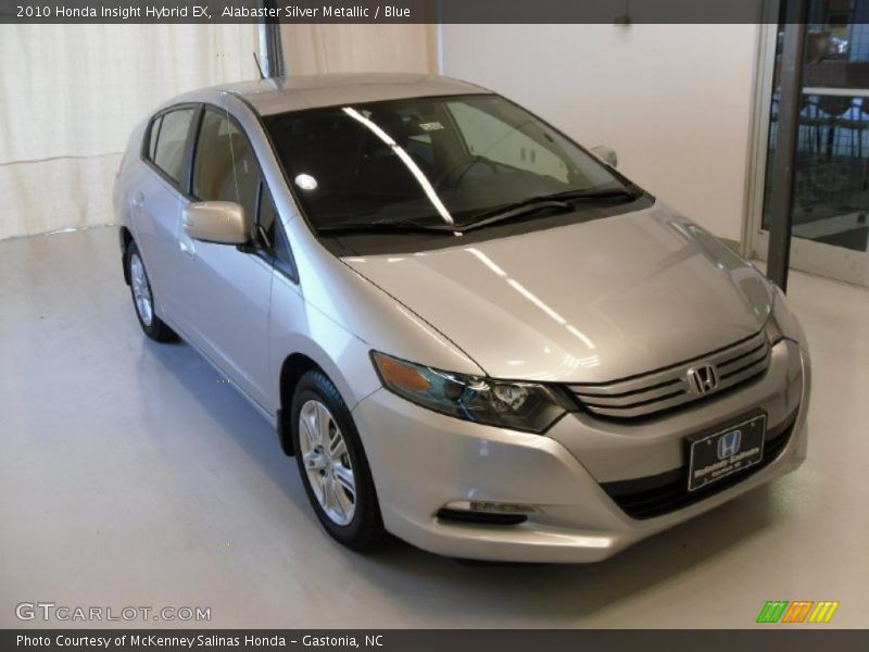 Alabaster Silver Metallic / Blue 2010 Honda Insight Hybrid EX