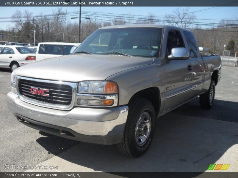 Pewter Metallic / Graphite 2000 GMC Sierra 2500 SLE Extended Cab 4x4