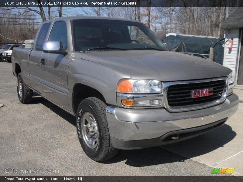 Pewter Metallic / Graphite 2000 GMC Sierra 2500 SLE Extended Cab 4x4