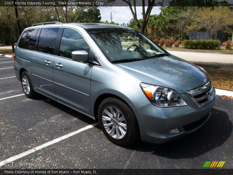 Slate Green Metallic / Gray 2007 Honda Odyssey Touring