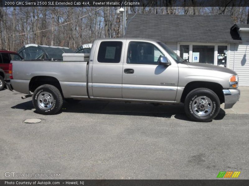 Pewter Metallic / Graphite 2000 GMC Sierra 2500 SLE Extended Cab 4x4