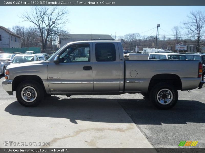 Pewter Metallic / Graphite 2000 GMC Sierra 2500 SLE Extended Cab 4x4