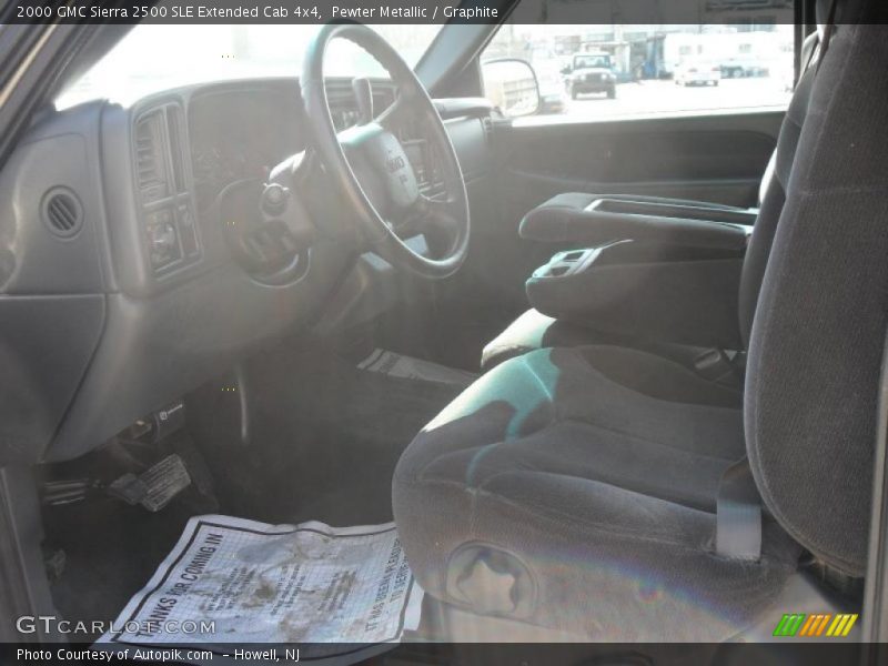 Pewter Metallic / Graphite 2000 GMC Sierra 2500 SLE Extended Cab 4x4