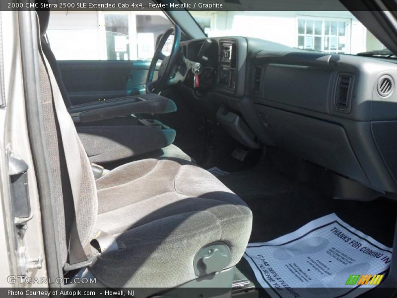 Pewter Metallic / Graphite 2000 GMC Sierra 2500 SLE Extended Cab 4x4