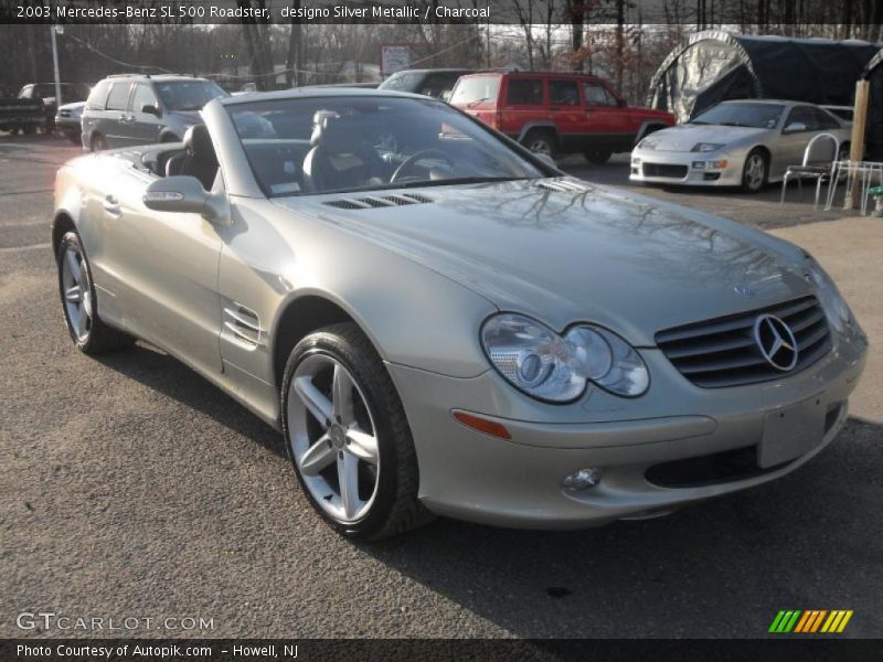 designo Silver Metallic / Charcoal 2003 Mercedes-Benz SL 500 Roadster