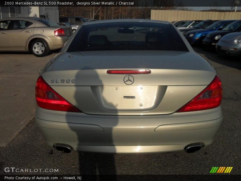 designo Silver Metallic / Charcoal 2003 Mercedes-Benz SL 500 Roadster