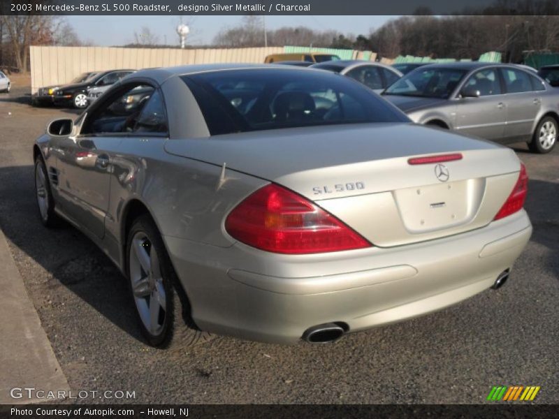 designo Silver Metallic / Charcoal 2003 Mercedes-Benz SL 500 Roadster