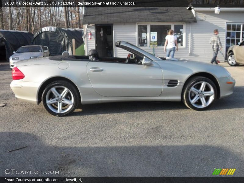 designo Silver Metallic / Charcoal 2003 Mercedes-Benz SL 500 Roadster