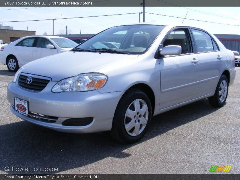 Silver Streak Mica / Stone 2007 Toyota Corolla LE