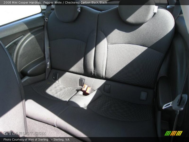 Pepper White / Checkered Carbon Black/Black 2008 Mini Cooper Hardtop