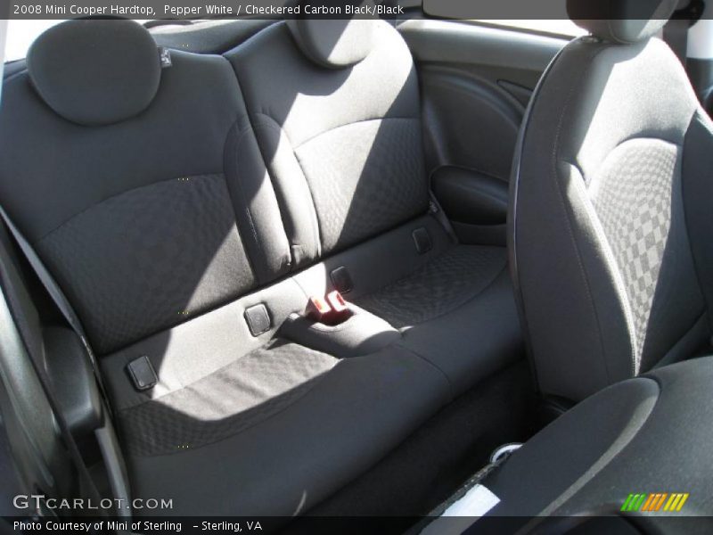 Pepper White / Checkered Carbon Black/Black 2008 Mini Cooper Hardtop
