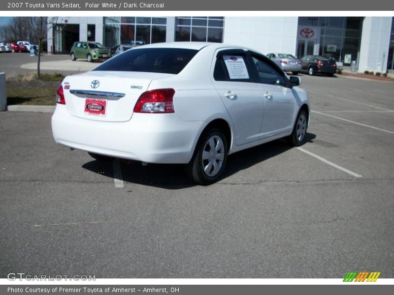 Polar White / Dark Charcoal 2007 Toyota Yaris Sedan