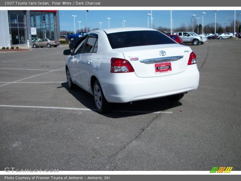 Polar White / Dark Charcoal 2007 Toyota Yaris Sedan