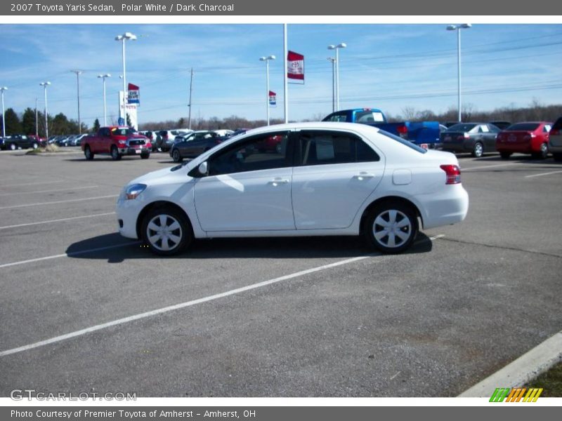 Polar White / Dark Charcoal 2007 Toyota Yaris Sedan