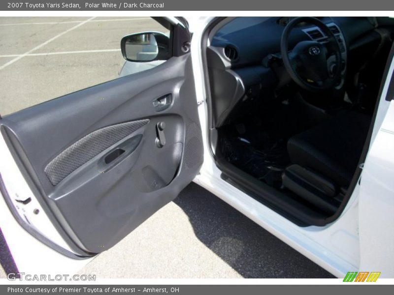 Polar White / Dark Charcoal 2007 Toyota Yaris Sedan