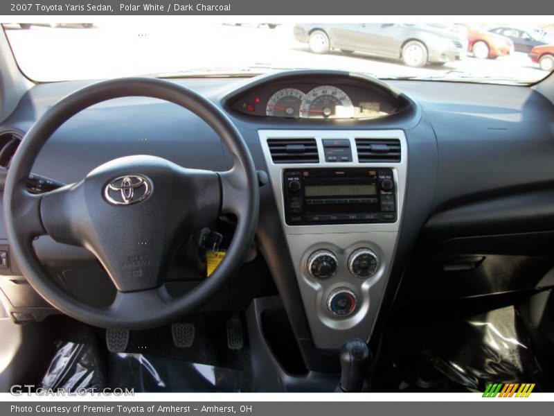 Polar White / Dark Charcoal 2007 Toyota Yaris Sedan