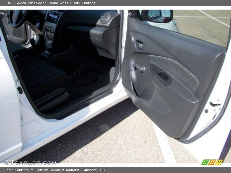 Polar White / Dark Charcoal 2007 Toyota Yaris Sedan
