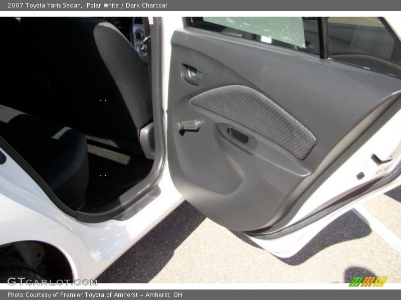 Polar White / Dark Charcoal 2007 Toyota Yaris Sedan