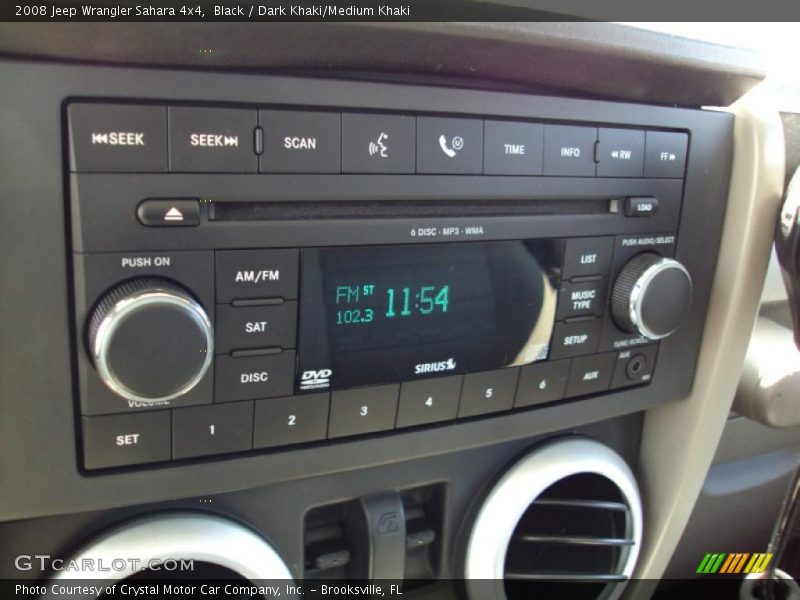 Black / Dark Khaki/Medium Khaki 2008 Jeep Wrangler Sahara 4x4