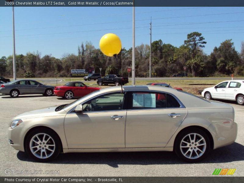 Gold Mist Metallic / Cocoa/Cashmere 2009 Chevrolet Malibu LTZ Sedan