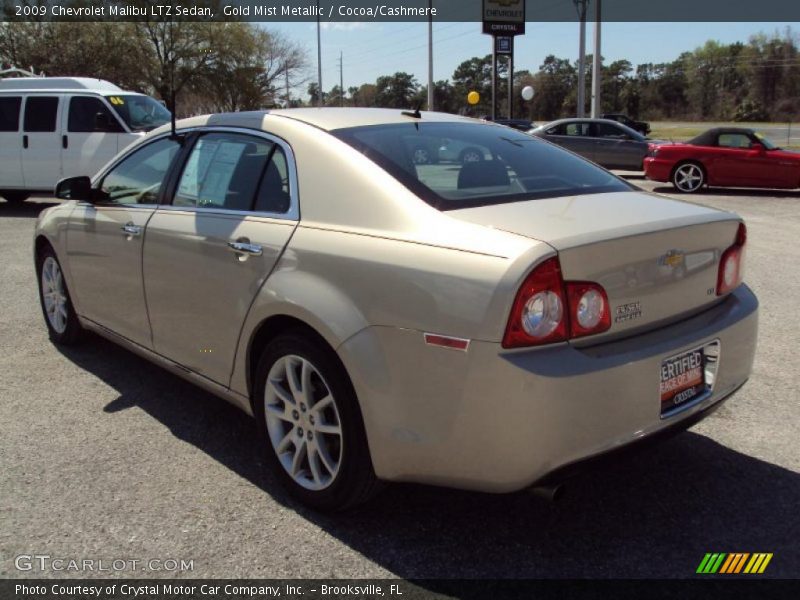 Gold Mist Metallic / Cocoa/Cashmere 2009 Chevrolet Malibu LTZ Sedan