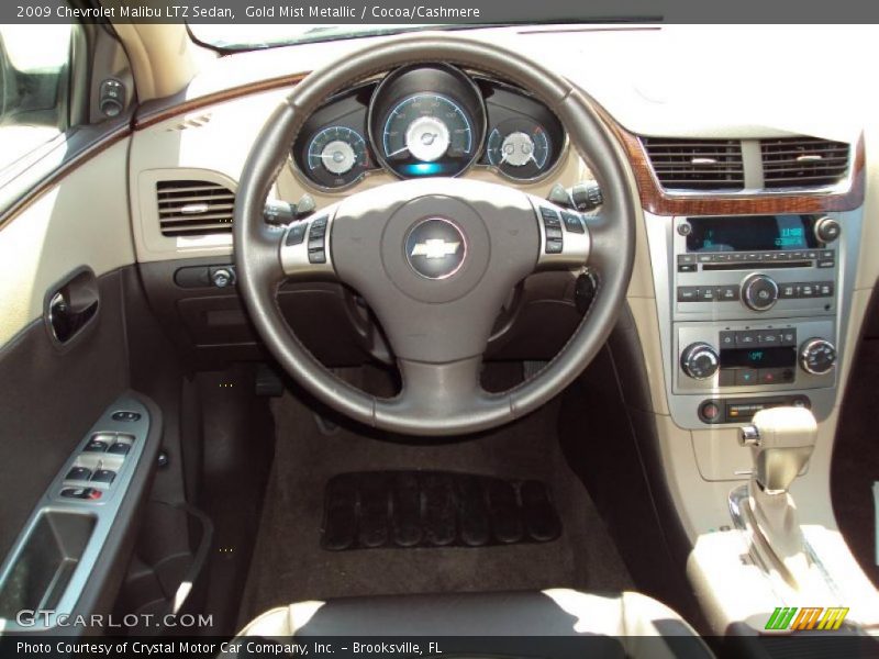Gold Mist Metallic / Cocoa/Cashmere 2009 Chevrolet Malibu LTZ Sedan