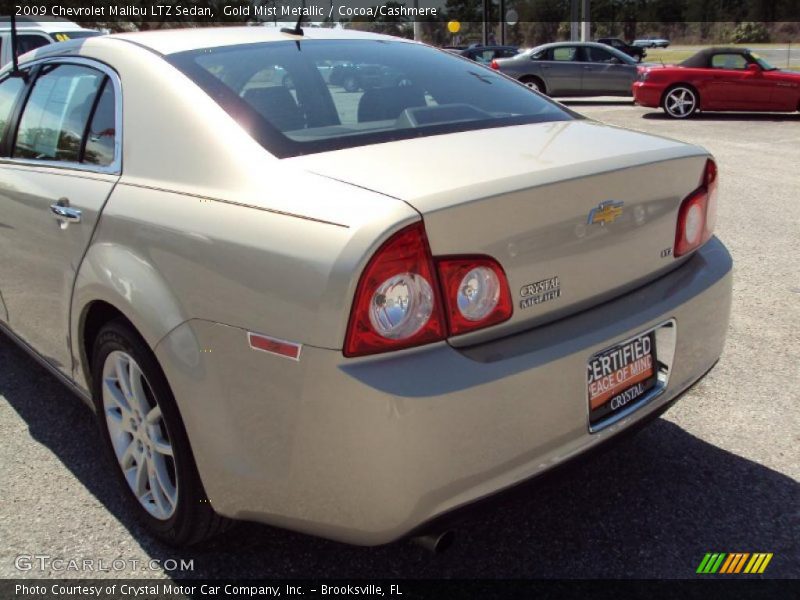 Gold Mist Metallic / Cocoa/Cashmere 2009 Chevrolet Malibu LTZ Sedan