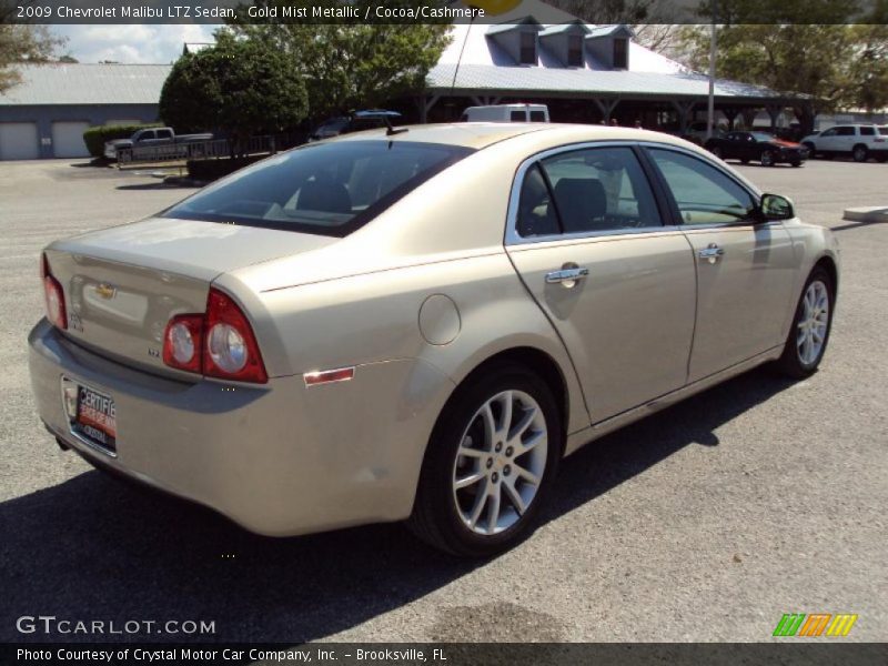 Gold Mist Metallic / Cocoa/Cashmere 2009 Chevrolet Malibu LTZ Sedan