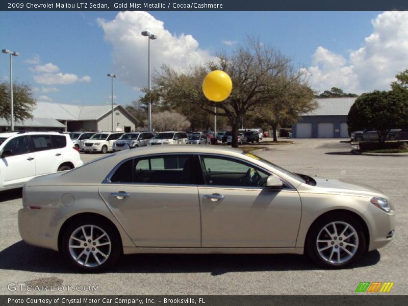 Gold Mist Metallic / Cocoa/Cashmere 2009 Chevrolet Malibu LTZ Sedan