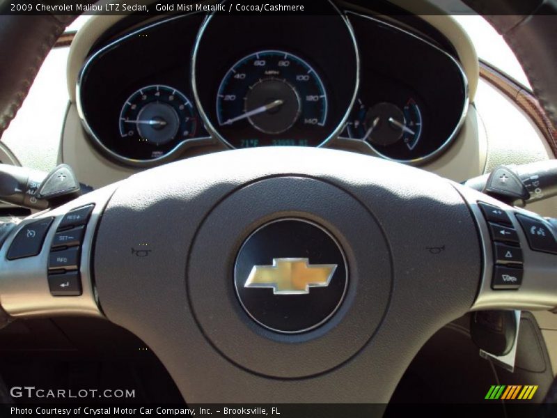Gold Mist Metallic / Cocoa/Cashmere 2009 Chevrolet Malibu LTZ Sedan