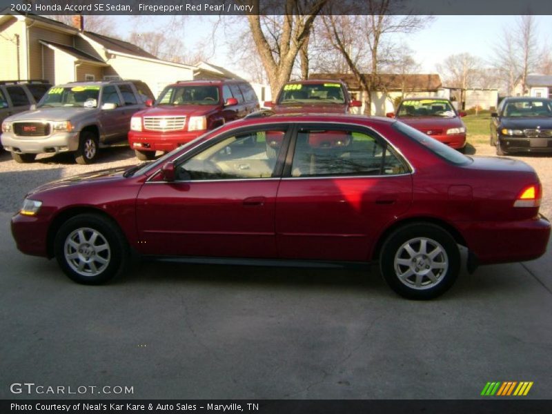 Firepepper Red Pearl / Ivory 2002 Honda Accord SE Sedan