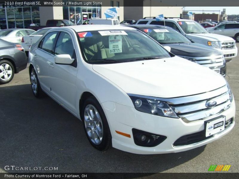 White Suede / Medium Light Stone 2010 Ford Fusion SE