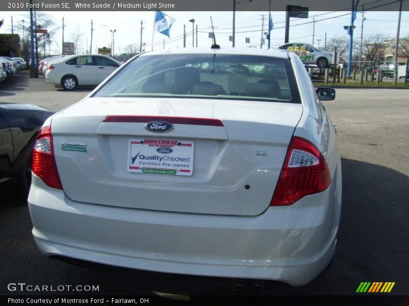 White Suede / Medium Light Stone 2010 Ford Fusion SE