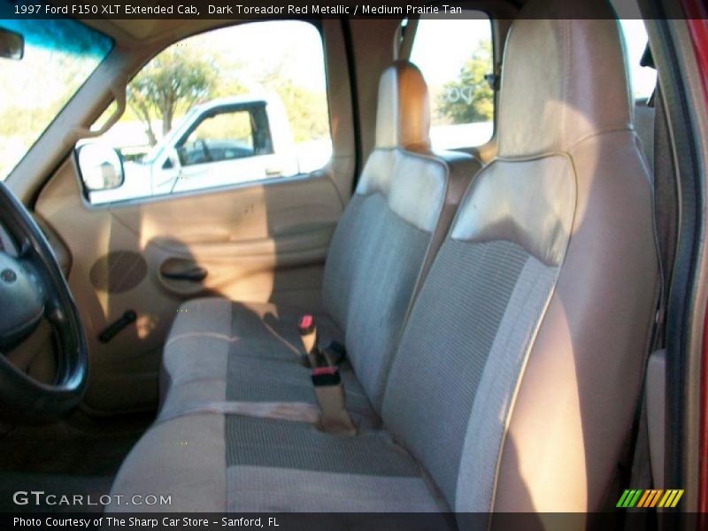 Dark Toreador Red Metallic / Medium Prairie Tan 1997 Ford F150 XLT Extended Cab