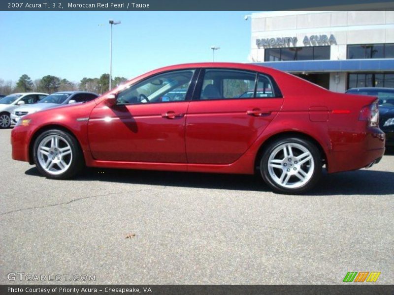 Moroccan Red Pearl / Taupe 2007 Acura TL 3.2