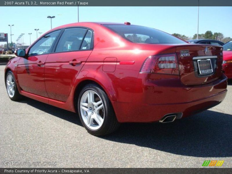 Moroccan Red Pearl / Taupe 2007 Acura TL 3.2