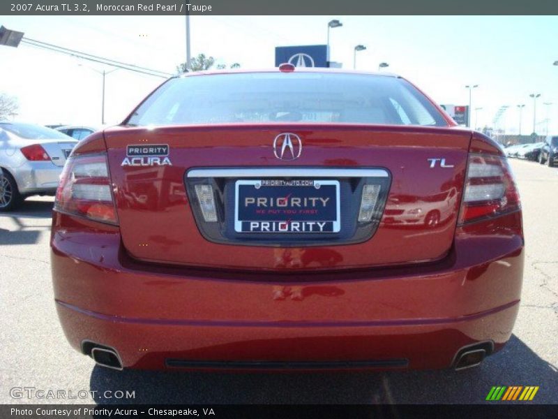 Moroccan Red Pearl / Taupe 2007 Acura TL 3.2