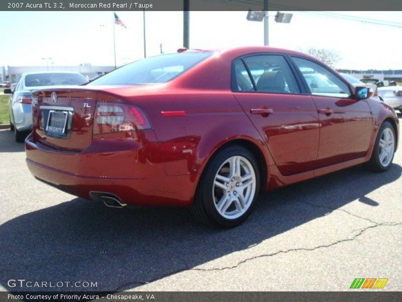 Moroccan Red Pearl / Taupe 2007 Acura TL 3.2