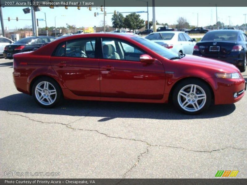 Moroccan Red Pearl / Taupe 2007 Acura TL 3.2