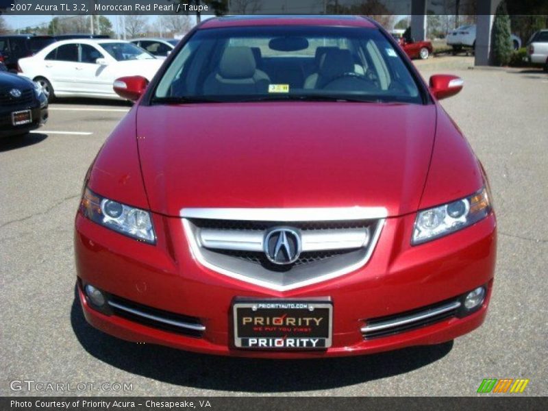 Moroccan Red Pearl / Taupe 2007 Acura TL 3.2
