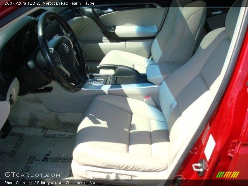 Moroccan Red Pearl / Taupe 2007 Acura TL 3.2
