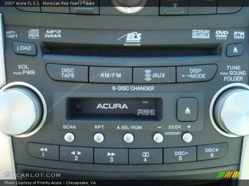 Moroccan Red Pearl / Taupe 2007 Acura TL 3.2