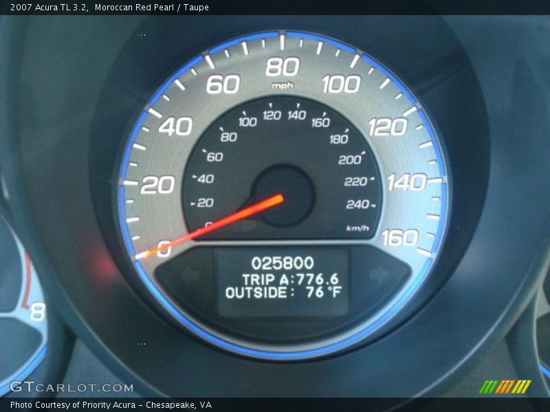 Moroccan Red Pearl / Taupe 2007 Acura TL 3.2