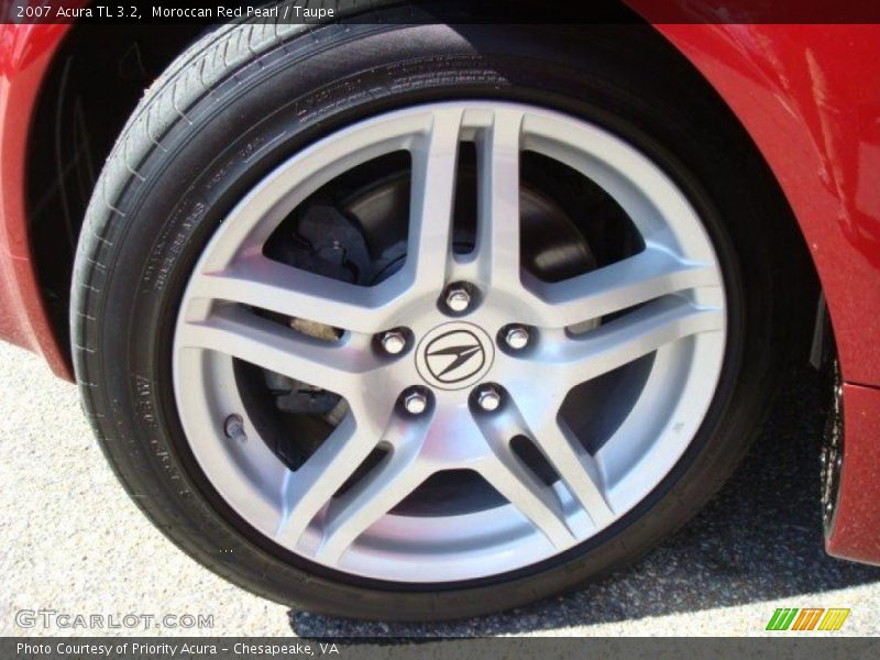 Moroccan Red Pearl / Taupe 2007 Acura TL 3.2