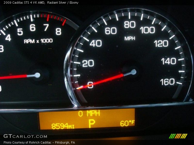 Radiant Silver / Ebony 2009 Cadillac STS 4 V6 AWD