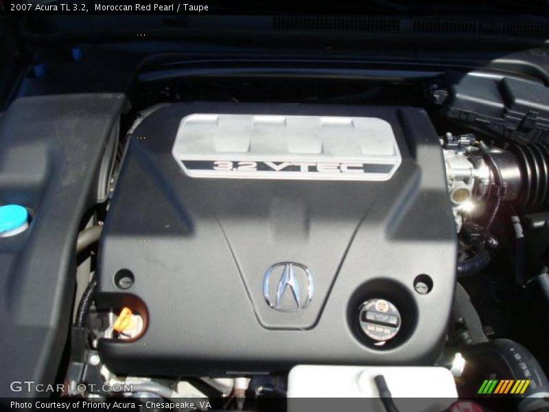 Moroccan Red Pearl / Taupe 2007 Acura TL 3.2