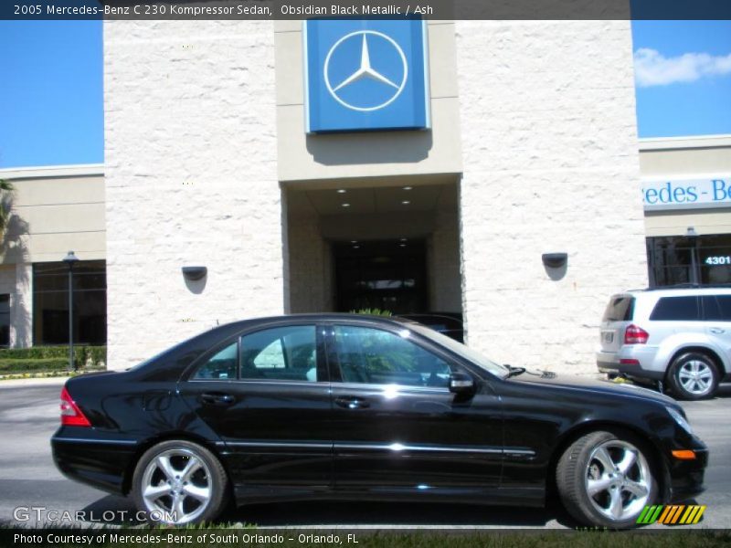 Obsidian Black Metallic / Ash 2005 Mercedes-Benz C 230 Kompressor Sedan