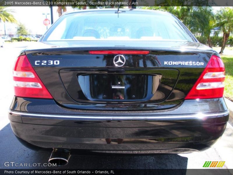 Obsidian Black Metallic / Ash 2005 Mercedes-Benz C 230 Kompressor Sedan